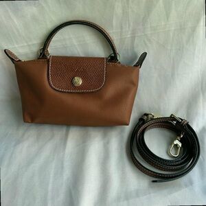 Longchamp XS Le Pliage Cuir Nylon Crossbody Bag | NWT Elegant Design
